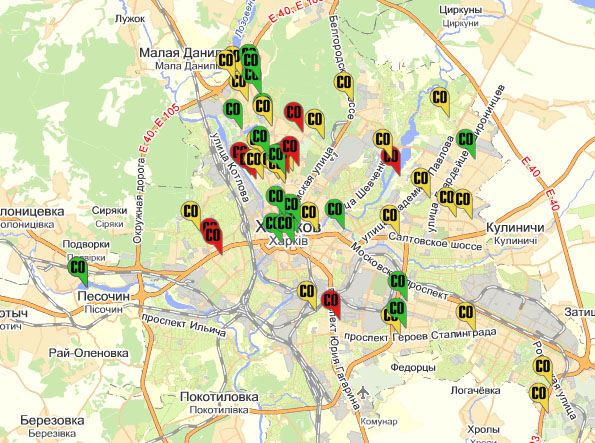 интерактивная карта  новостроек Харькова
