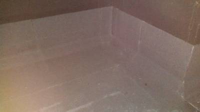 Крыша залита и проклеена