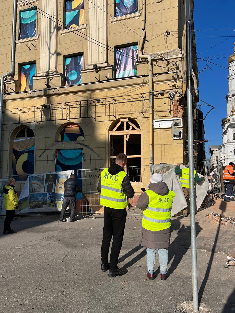 Обстрел центра города Харьков