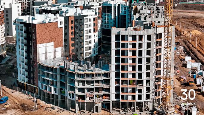 Будівництво ЖК «Синергія Сіті»: у 30 будинку розпочато мурування стін