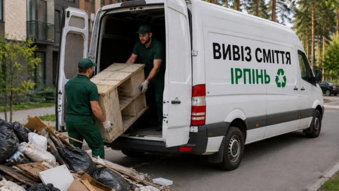 вывоз  мусора в Ирпене